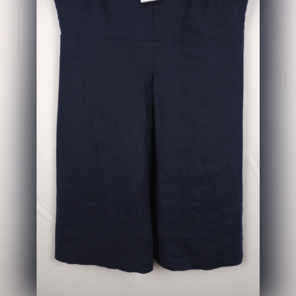 NWT GAP Sleeveless Tie Shoulder Linen Dress Size 10 - Picture 6 of 7